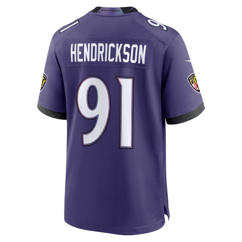 Baltimore Ravens Trey Hendrickson Purple Team Game Jersey