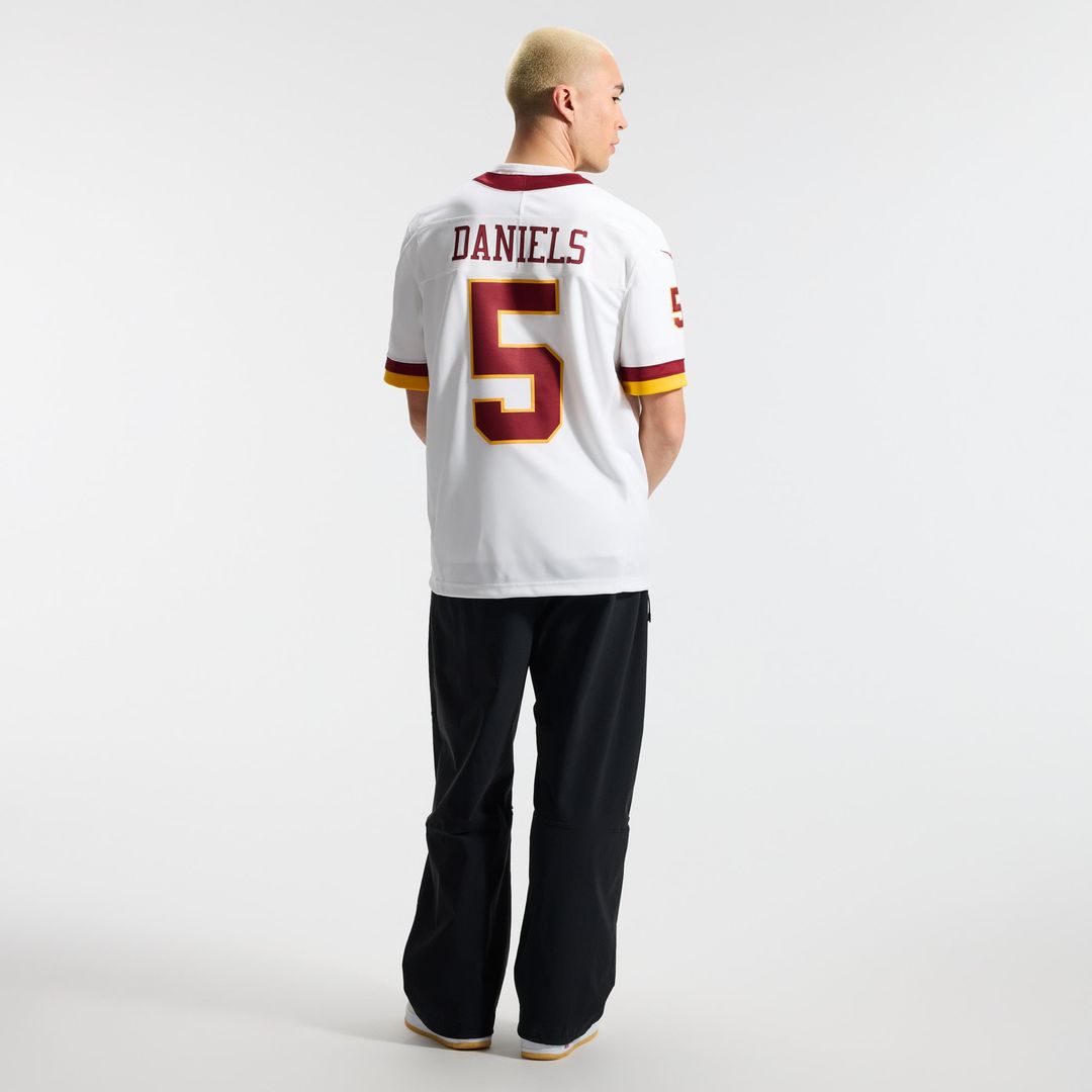 Washington Commanders Jayden Daniels White Vapor F.U.S.E. Stitched Limited Jersey