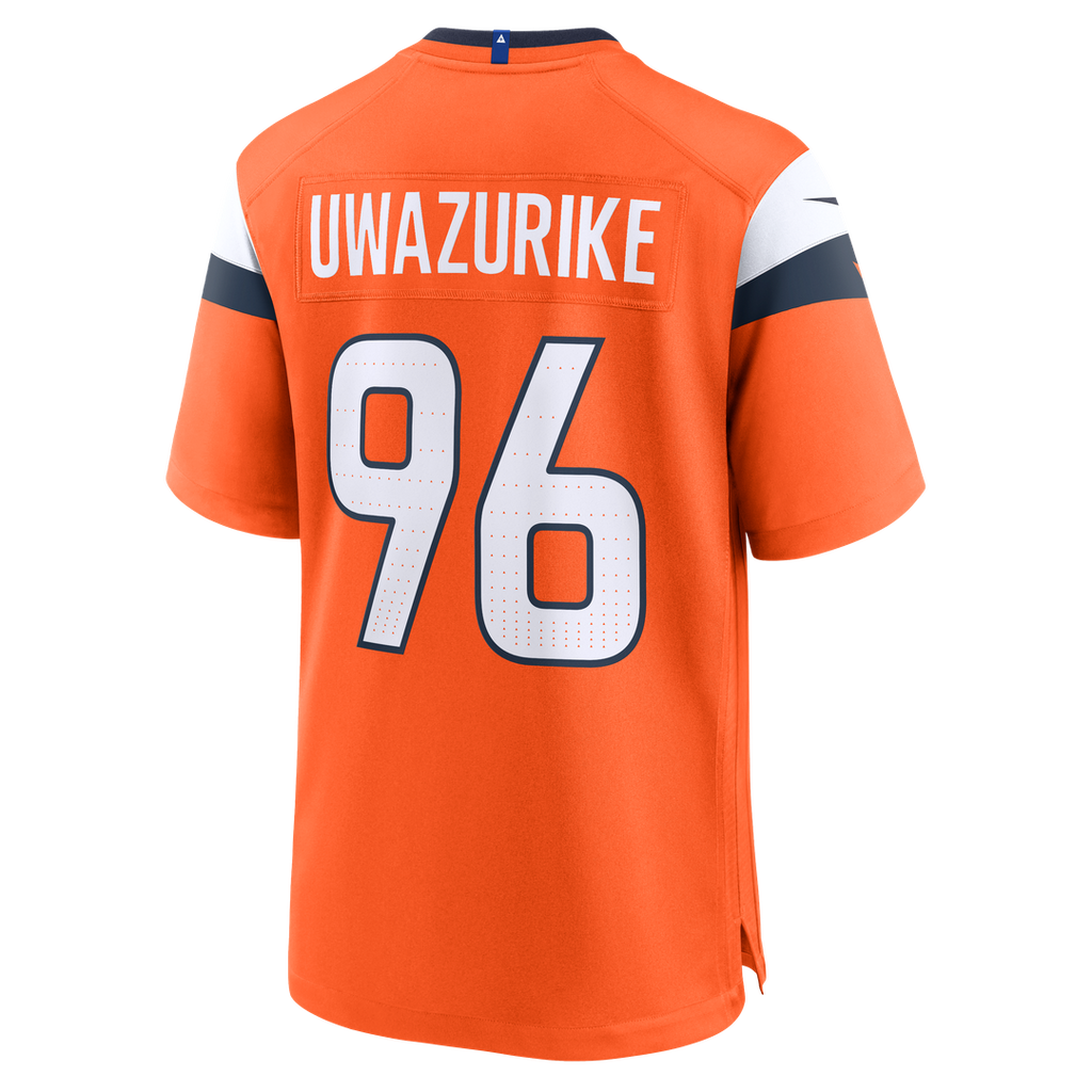 Denver Broncos Eyioma Uwazurike Orange Team Game Jersey