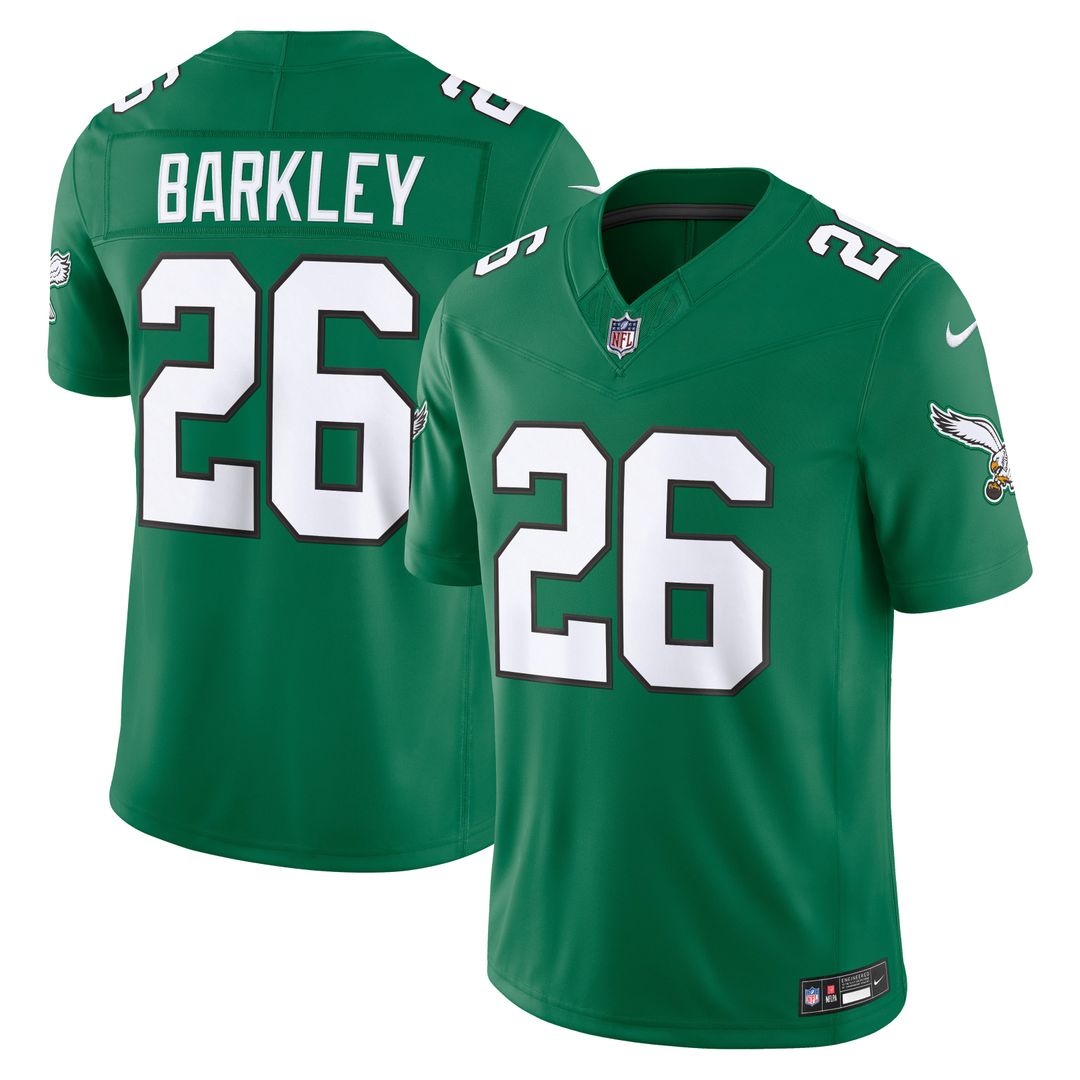 Philadelphia Eagles Saquon Barkley White Vapor F.U.S.E. Stitched Limited Jersey