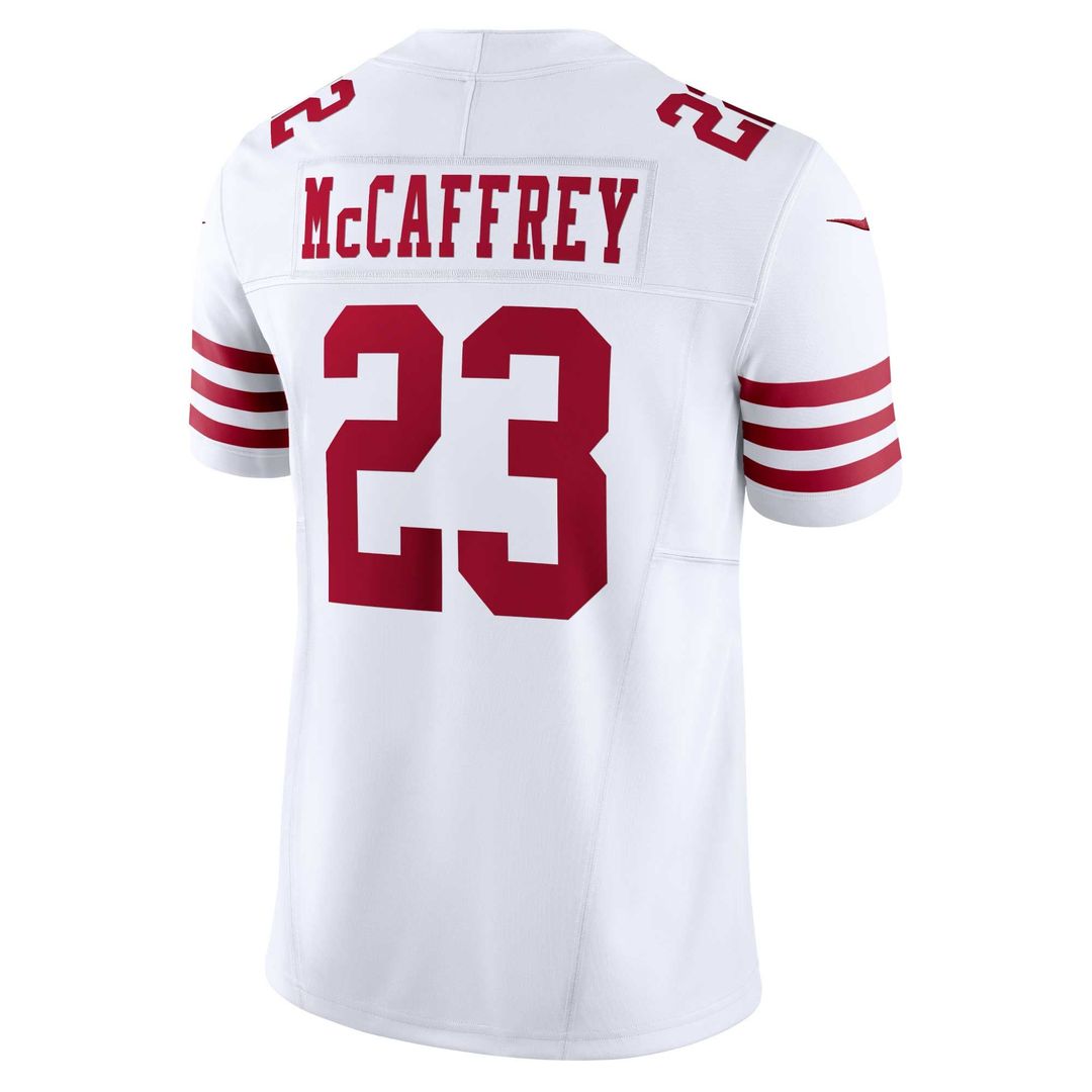 San Francisco 49ers Christian McCaffrey White Vapor F.U.S.E. Limited Jersey