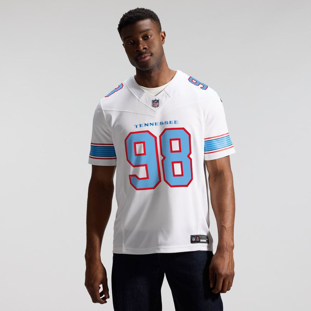Tennessee Titans Jeffery Simmons White Vapor F.U.S.E. Stitched Limited Jersey