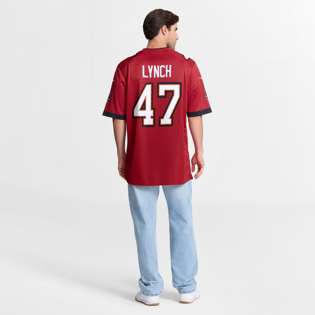 Tampa Bay Buccaneers John Lynch Red Game Retired Player Jersey