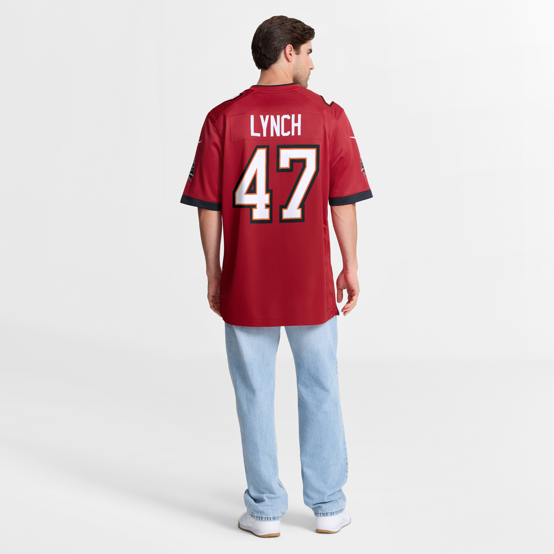 Tampa Bay Buccaneers John Lynch Red Game Retired Player Jersey