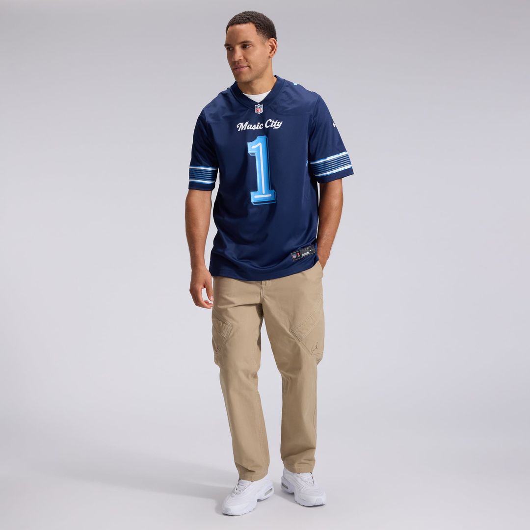 Tennessee Titans Cameron Ward Navy 2026 Rivalries Collection Game Jersey