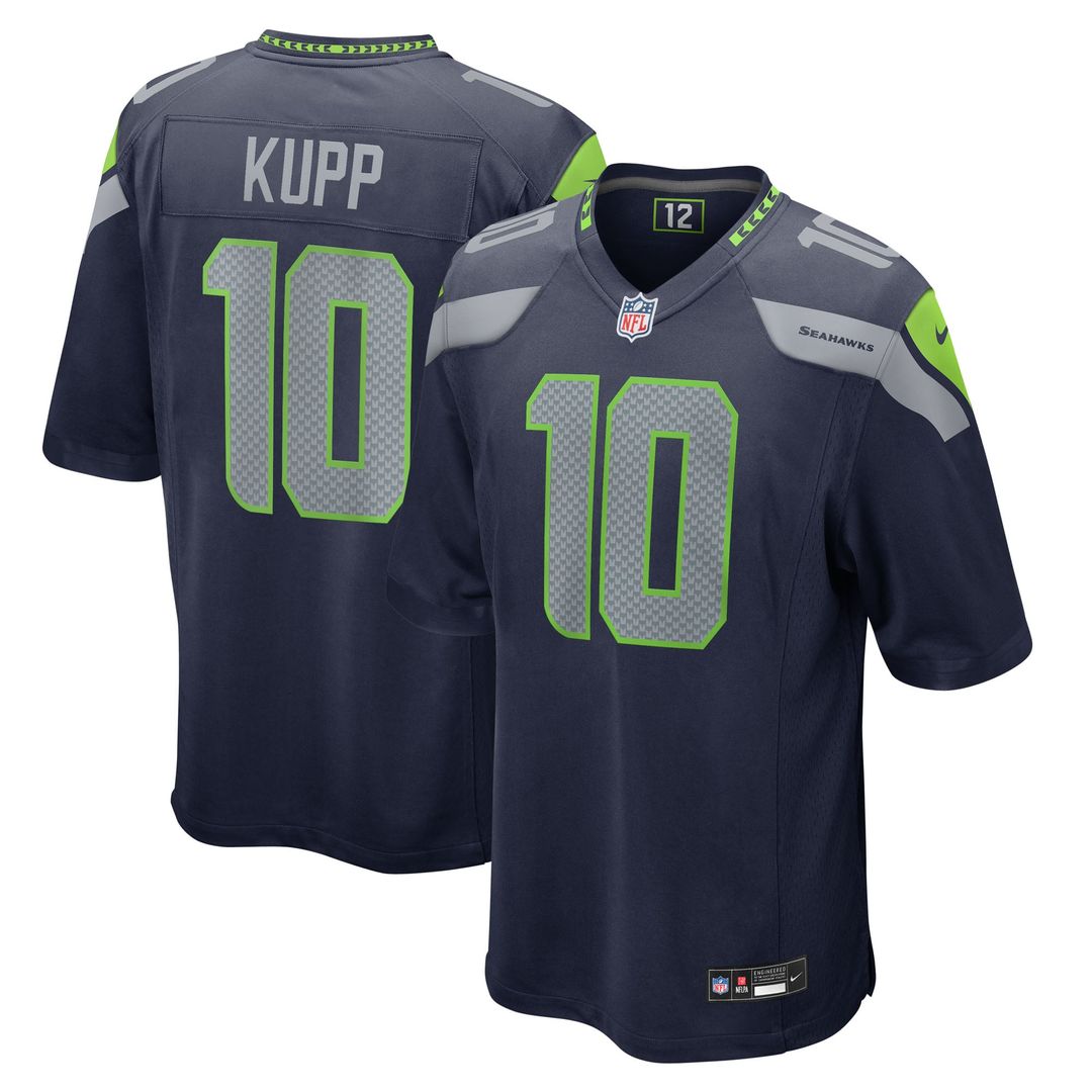 Seattle Seahawks Cooper Kupp College Navy Team Game Jersey
