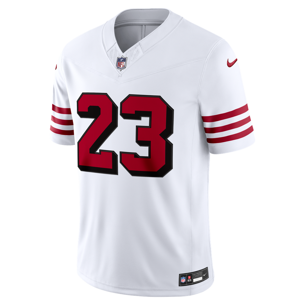 San Francisco 49ers Christian McCaffrey White Alternate Vapor F.U.S.E. Stitched Limited Jersey