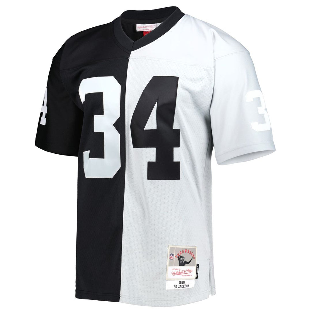 Las Vegas Raiders Bo Jackson Mitchell & Ness Black/Silver 1988 Split Legacy Replica Jersey