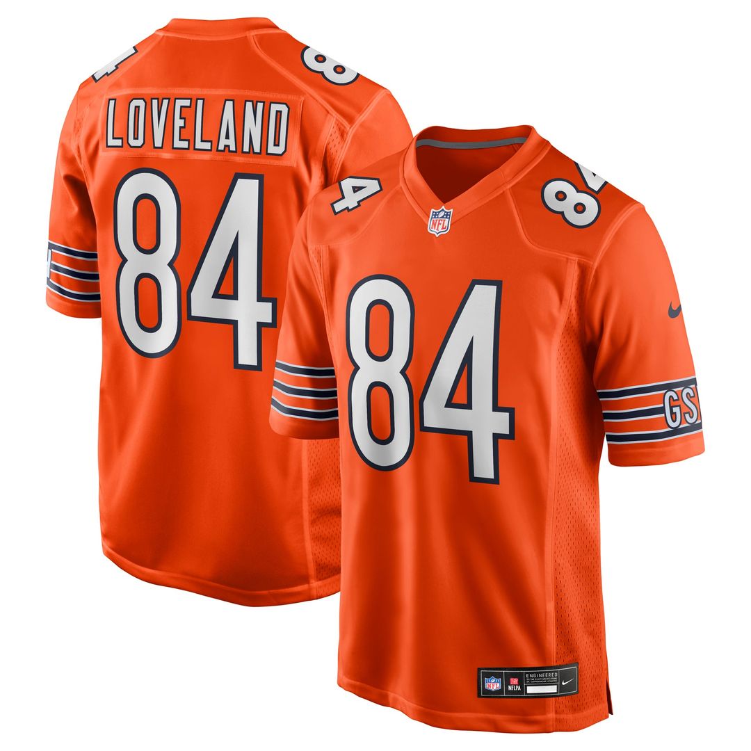 Chicago Bears Colston Loveland Orange Alternate Game Player Jersey