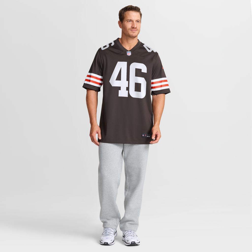 Cleveland Browns Don Fleming Brown Retired Player Jersey