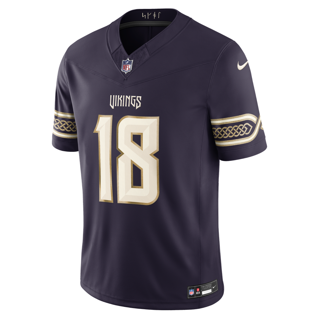 Minnesota Vikings Justin Jefferson Purple 2026 Rivalries Collection Stitched Limited Jersey