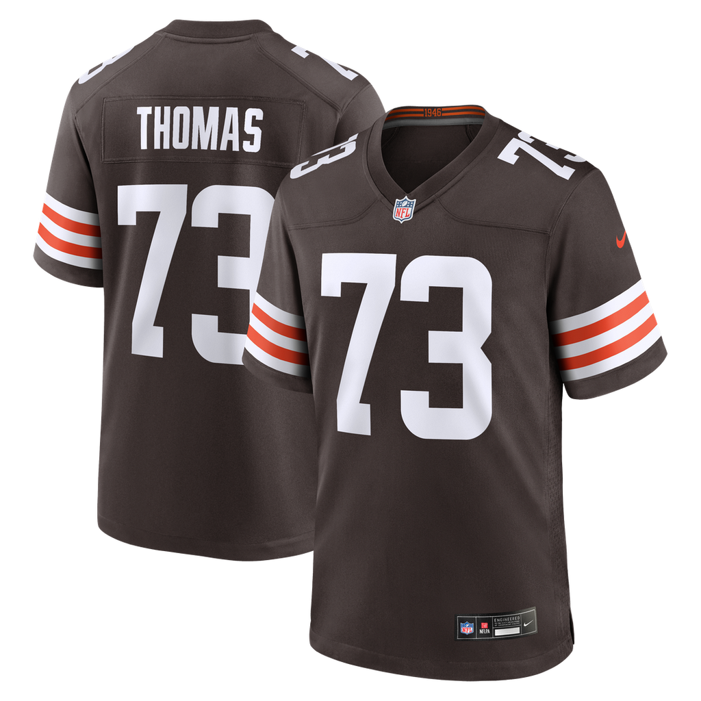 Cleveland Browns Joe Thomas Brown Retired Game Player Jersey