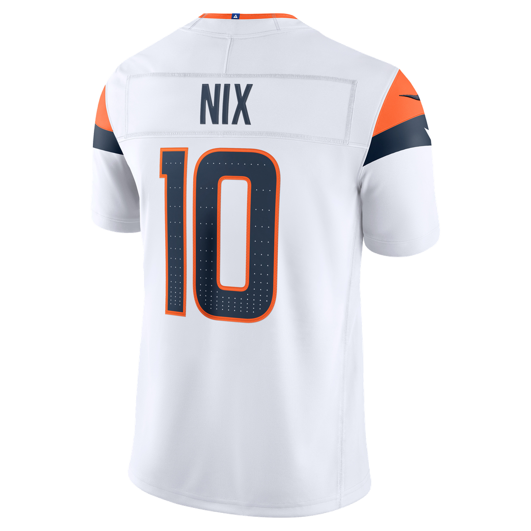 Denver Broncos Bo Nix White Vapor F.U.S.E. Stitched Limited Jersey