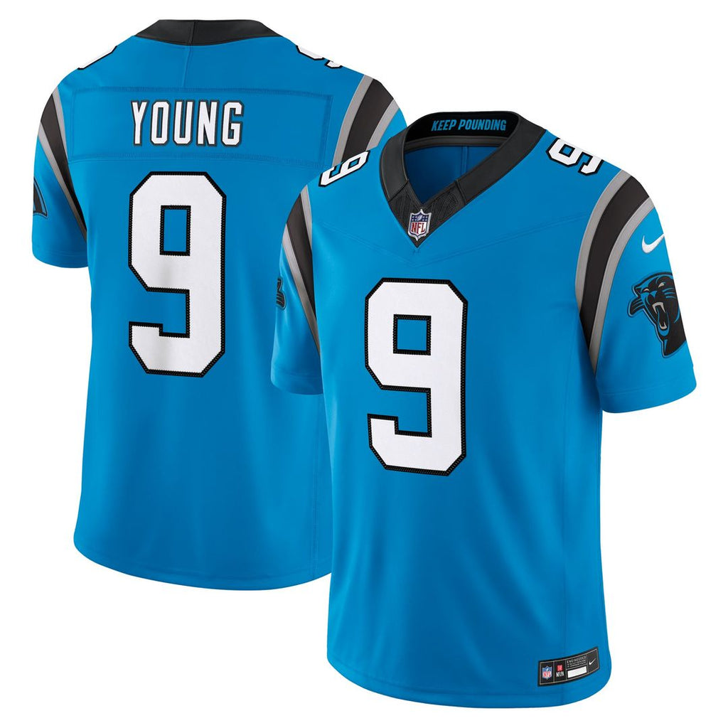 Carolina Panthers Bryce Young Blue Alternate Vapor F.U.S.E. Stitched Limited Jersey