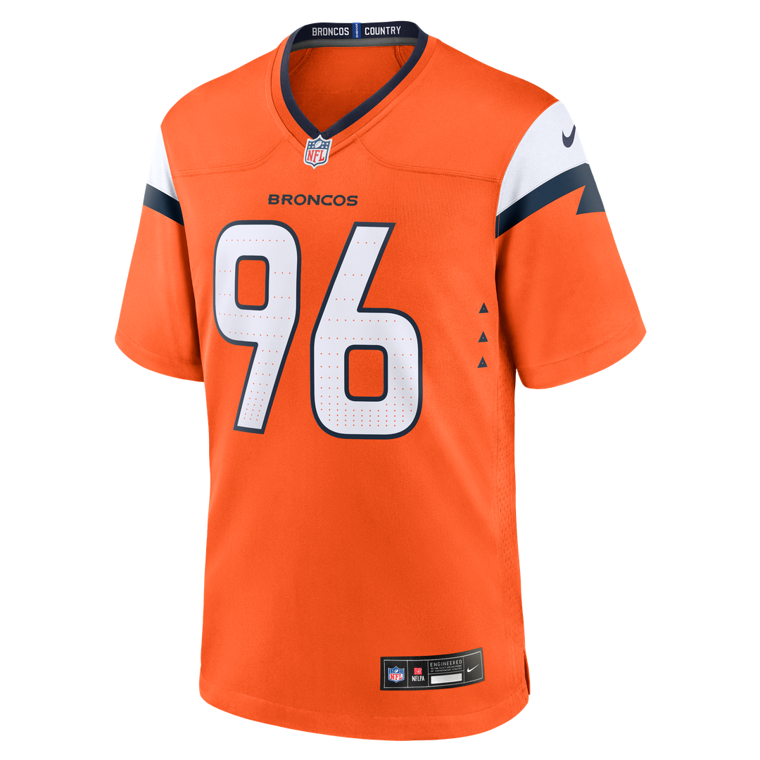 Denver Broncos Eyioma Uwazurike Orange Team Game Jersey