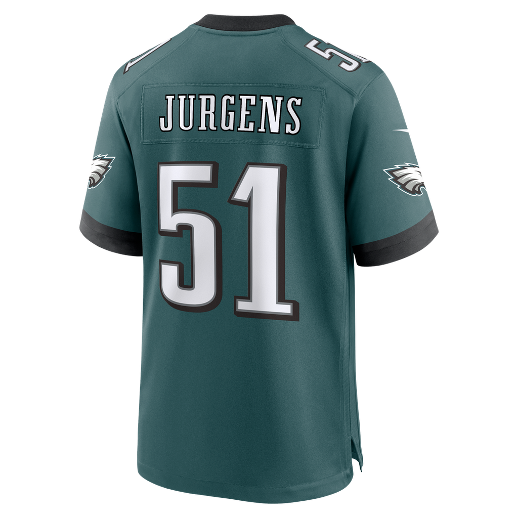 Philadelphia Eagles Cam Jurgens Midnight Green Team Game Jersey