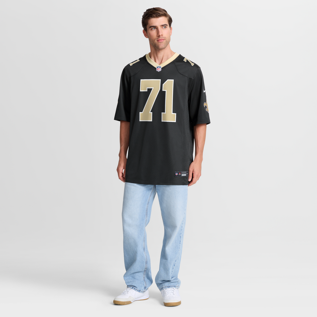 New Orleans Saints Kelvin Banks Jr. Black Game Player Jersey