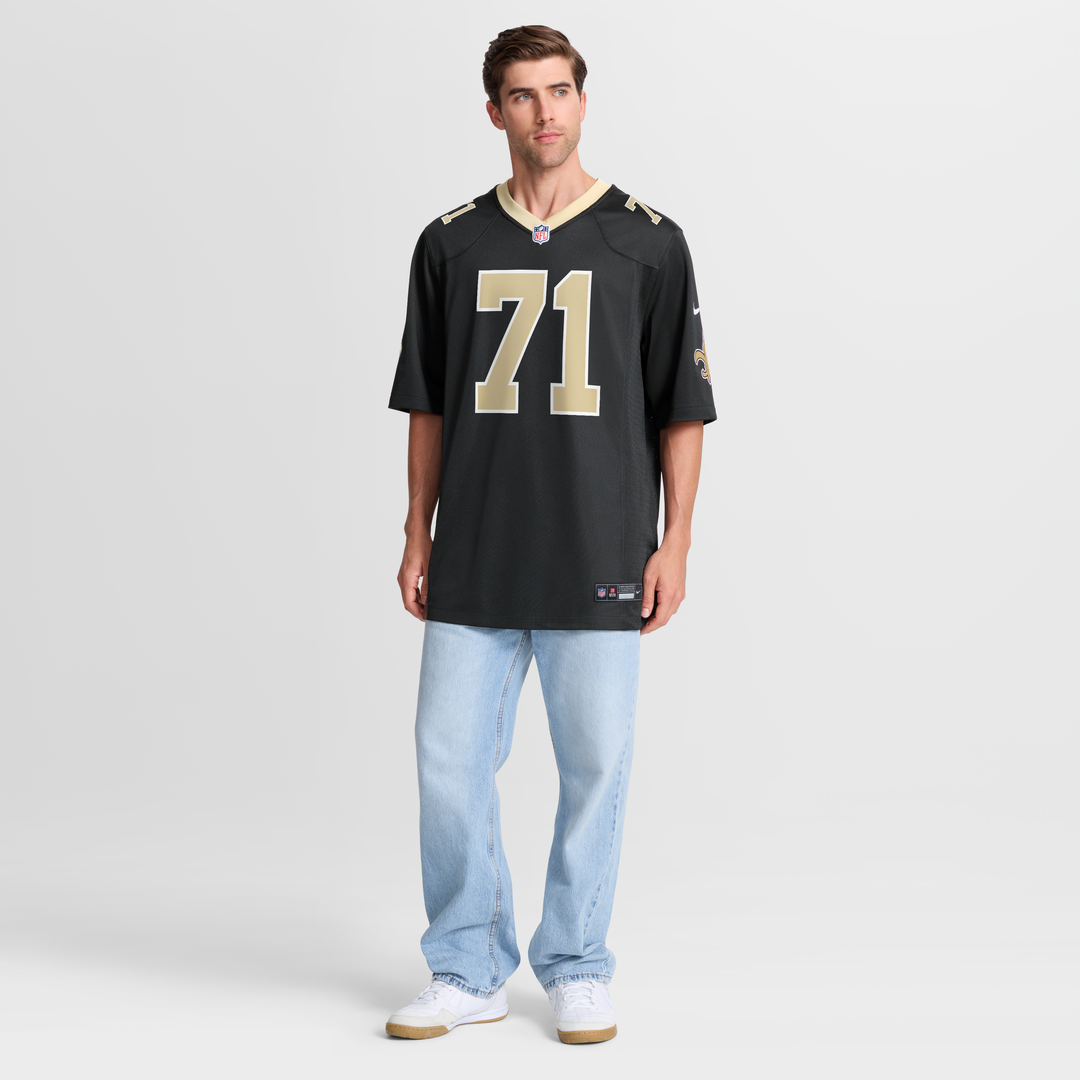 New Orleans Saints Kelvin Banks Jr. Black Game Player Jersey