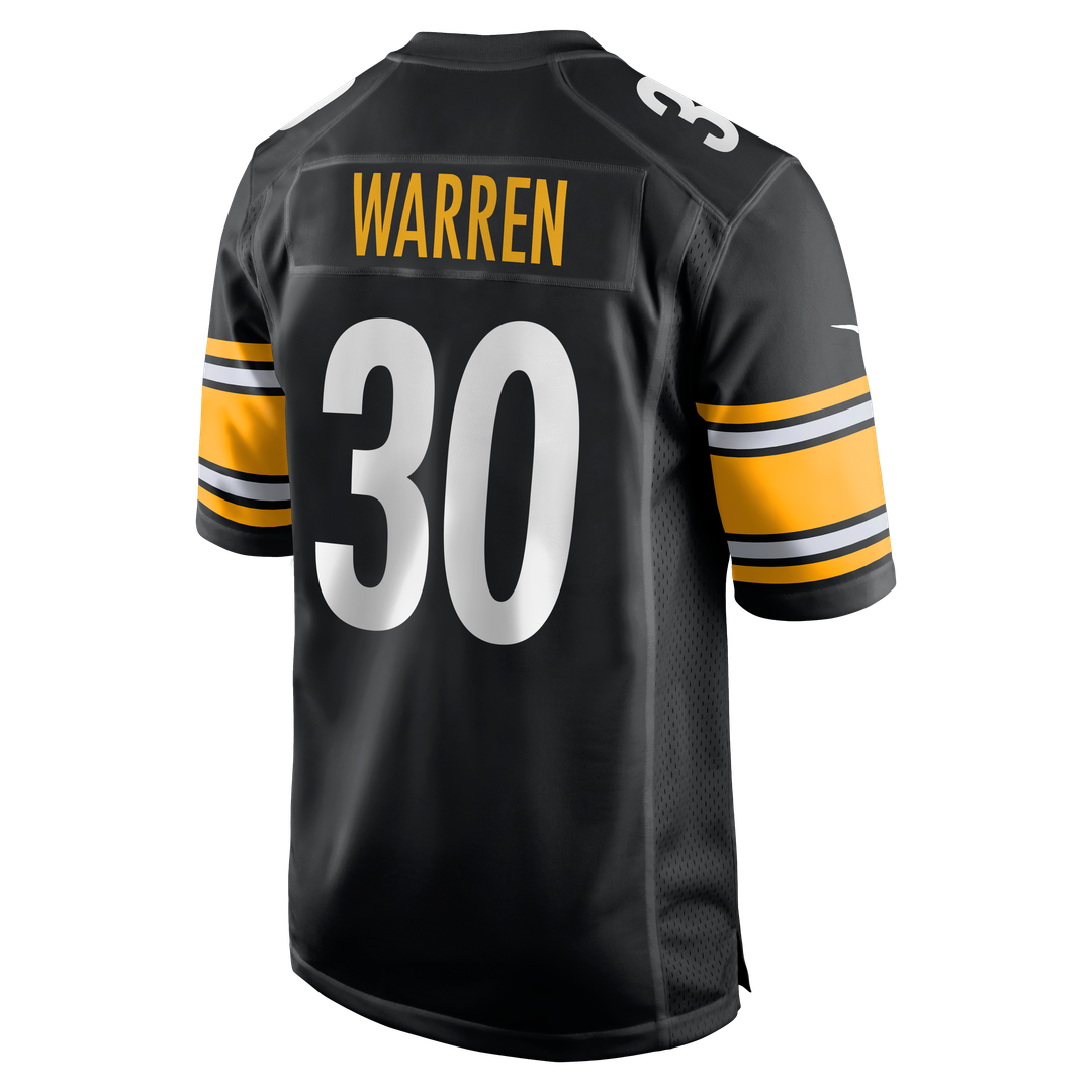 Pittsburgh Steelers Jaylen Warren Black Game Player Jersey