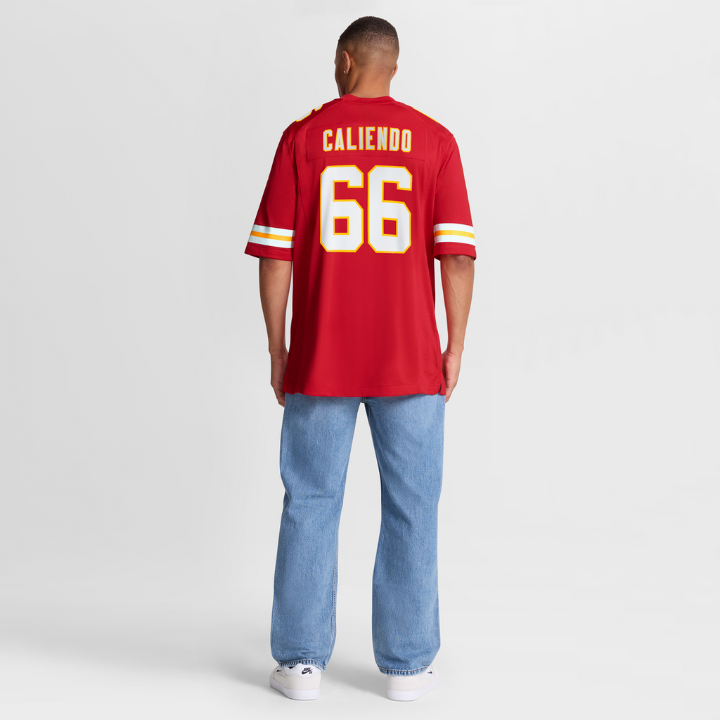 Kansas City Chiefs Mike Caliendo Red Game Player Jersey