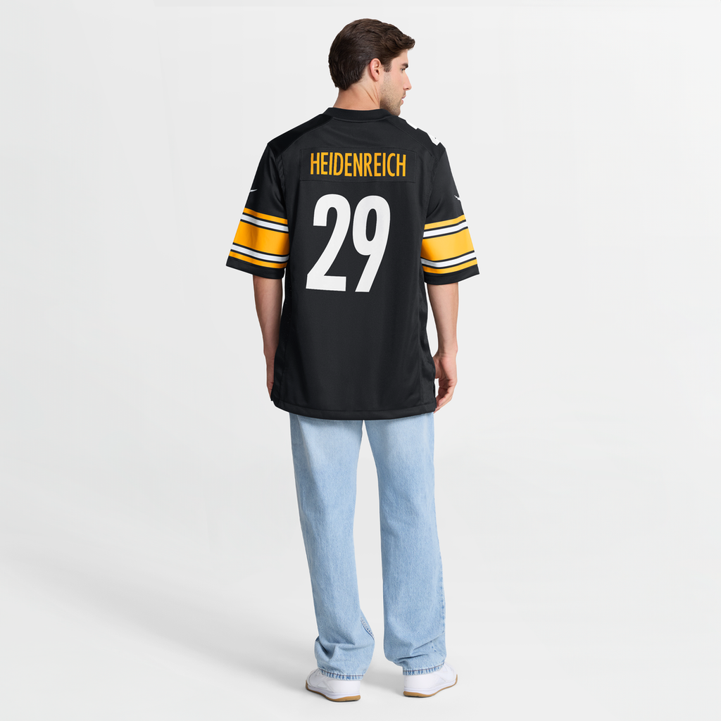 Pittsburgh Steelers Eli Heidenreich Black Team Game Jersey