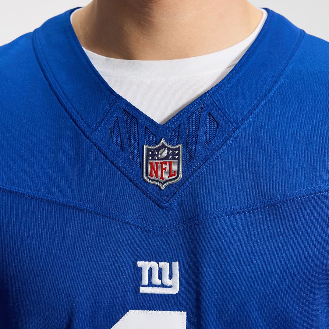 New York Giants Malik Nabers Royal Team Vapor F.U.S.E. Stitched Limited Jersey