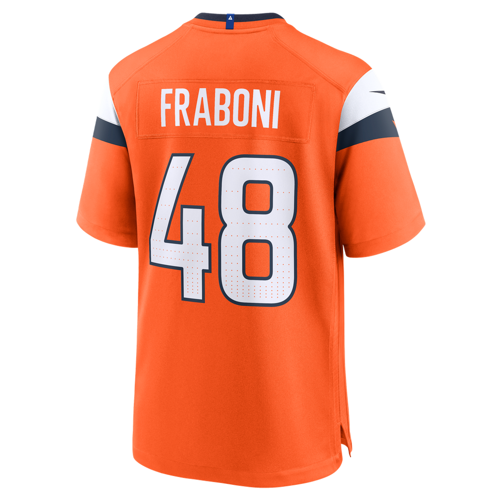 Denver Broncos Mitchell Fraboni Orange Team Game Jersey