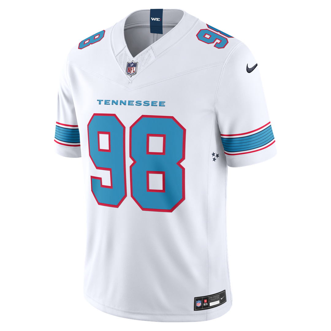 Tennessee Titans Jeffery Simmons White Vapor F.U.S.E. Stitched Limited Jersey