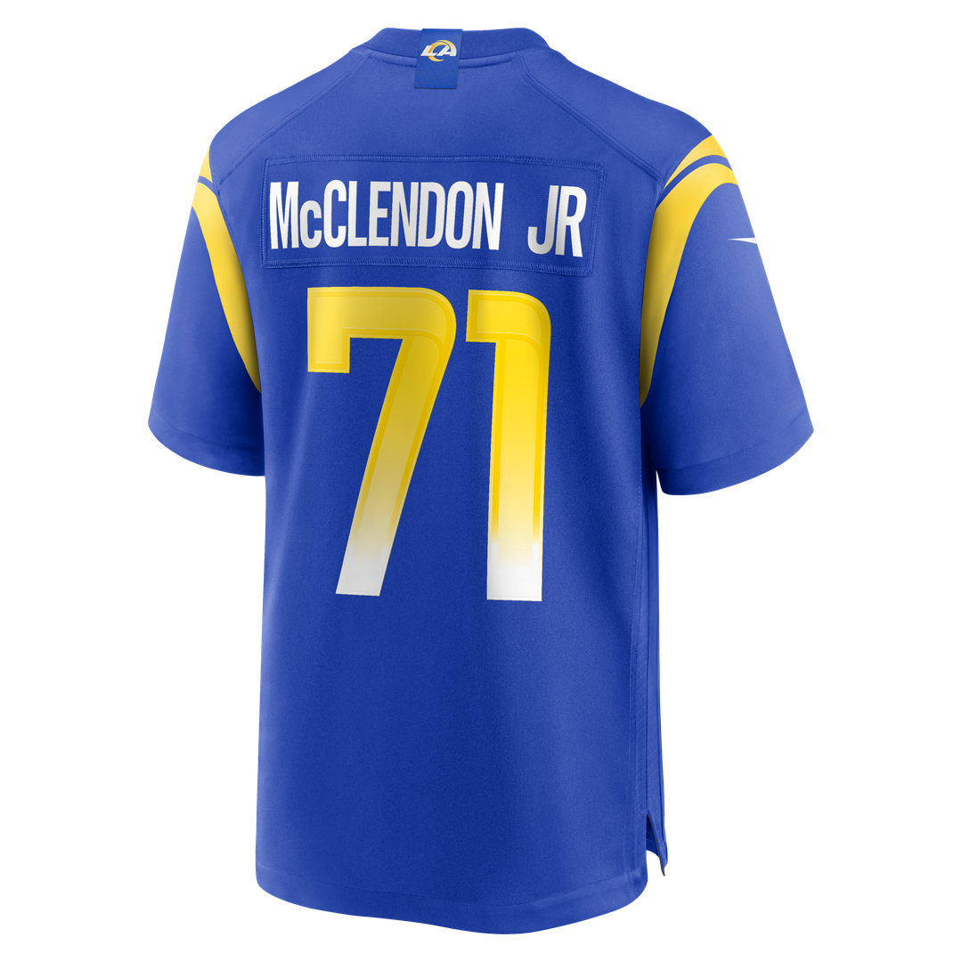 Los Angeles Rams Warren McClendon Jr. Royal Team Game Jersey