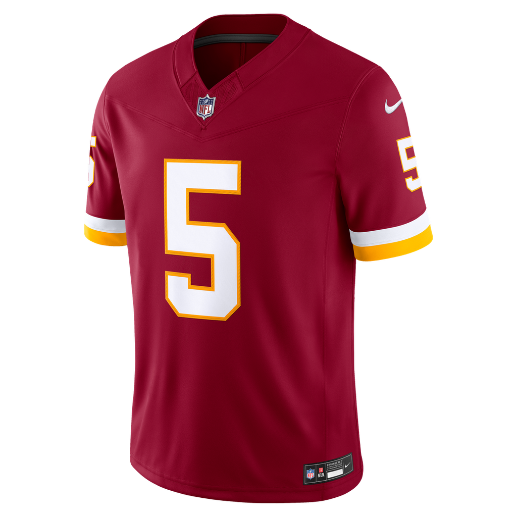 Washington Commanders Jayden Daniels White Vapor F.U.S.E. Stitched Limited Jersey