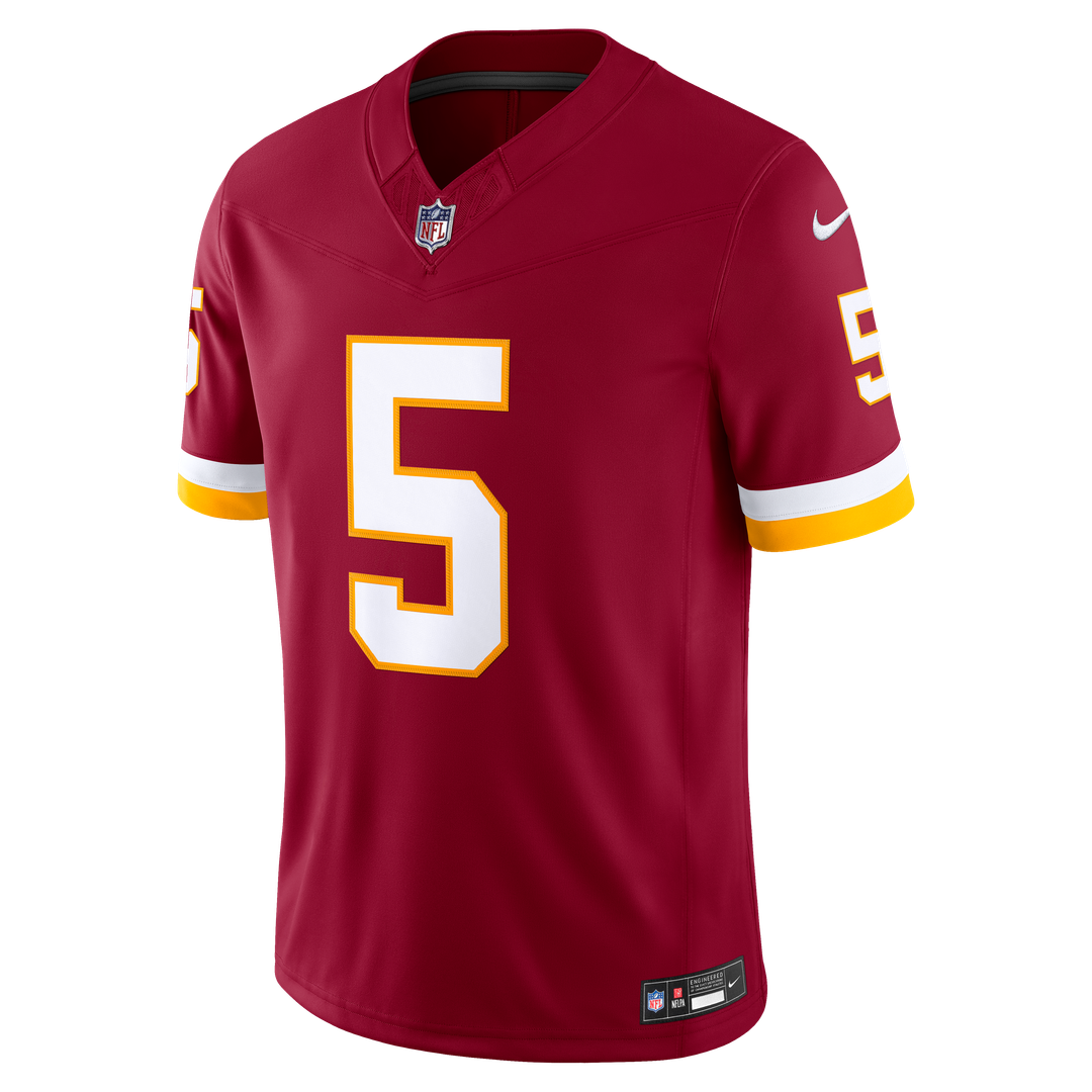 Washington Commanders Jayden Daniels White Vapor F.U.S.E. Stitched Limited Jersey