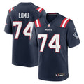 New England Patriots Caleb Lomu Navy Team Game Jersey