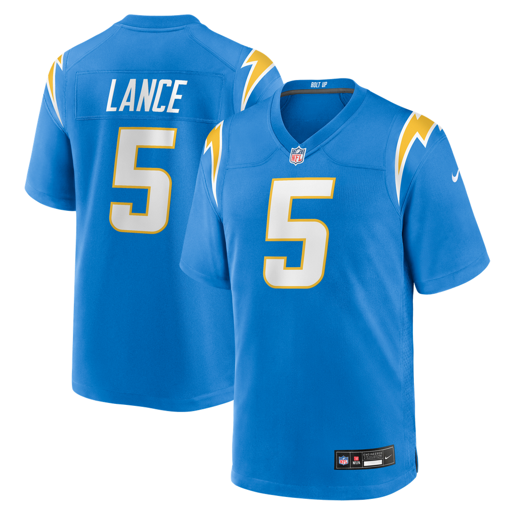 Los Angeles Chargers Trey Lance Powder Blue Team Game Jersey