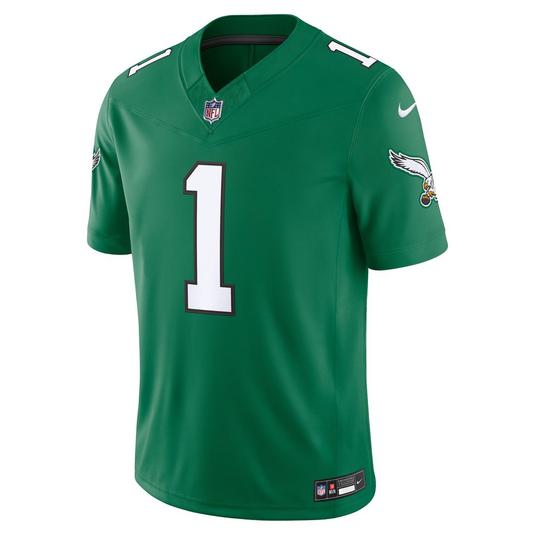 Philadelphia Eagles Jalen Hurts Kelly Green Alternate Vapor F.U.S.E. Stitched Limited Jersey