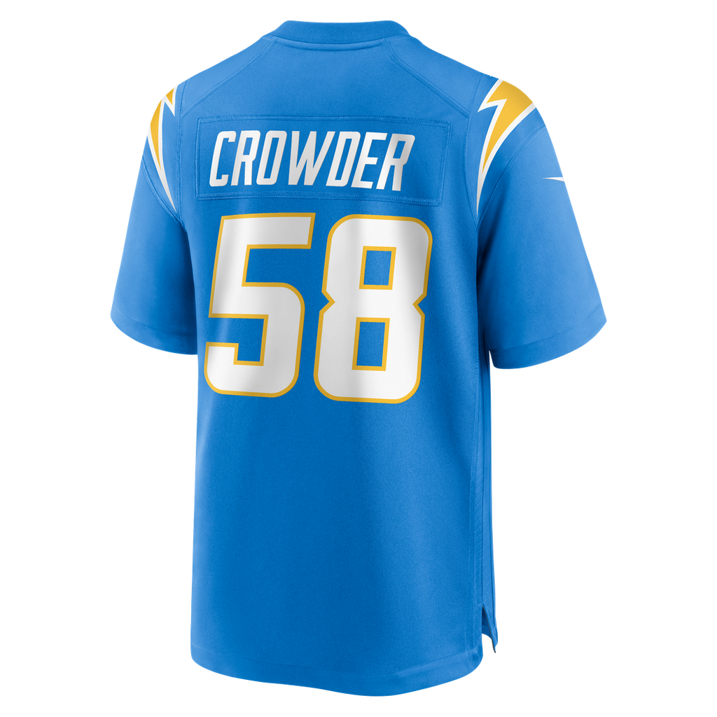 Los Angeles Chargers Tae Crowder Powder Blue Team Game Jersey