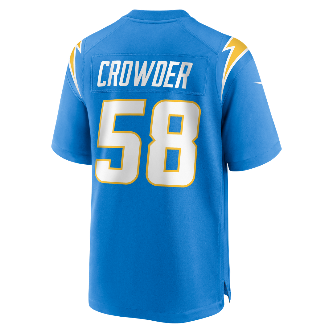 Los Angeles Chargers Tae Crowder Powder Blue Team Game Jersey