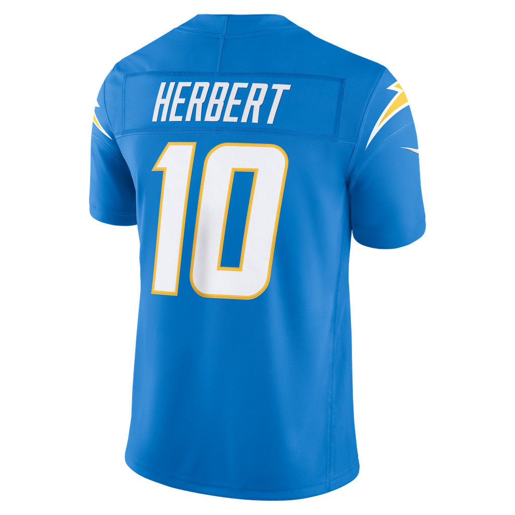 Los Angeles Chargers Justin Herbert Powder Blue Team Vapor F.U.S.E. Stitched Limited Jersey