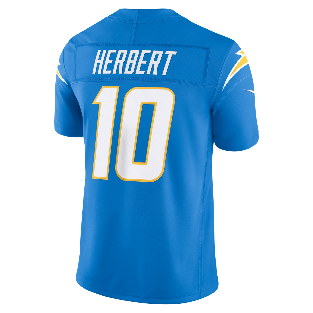 Los Angeles Chargers Justin Herbert Powder Blue Team Vapor F.U.S.E. Stitched Limited Jersey