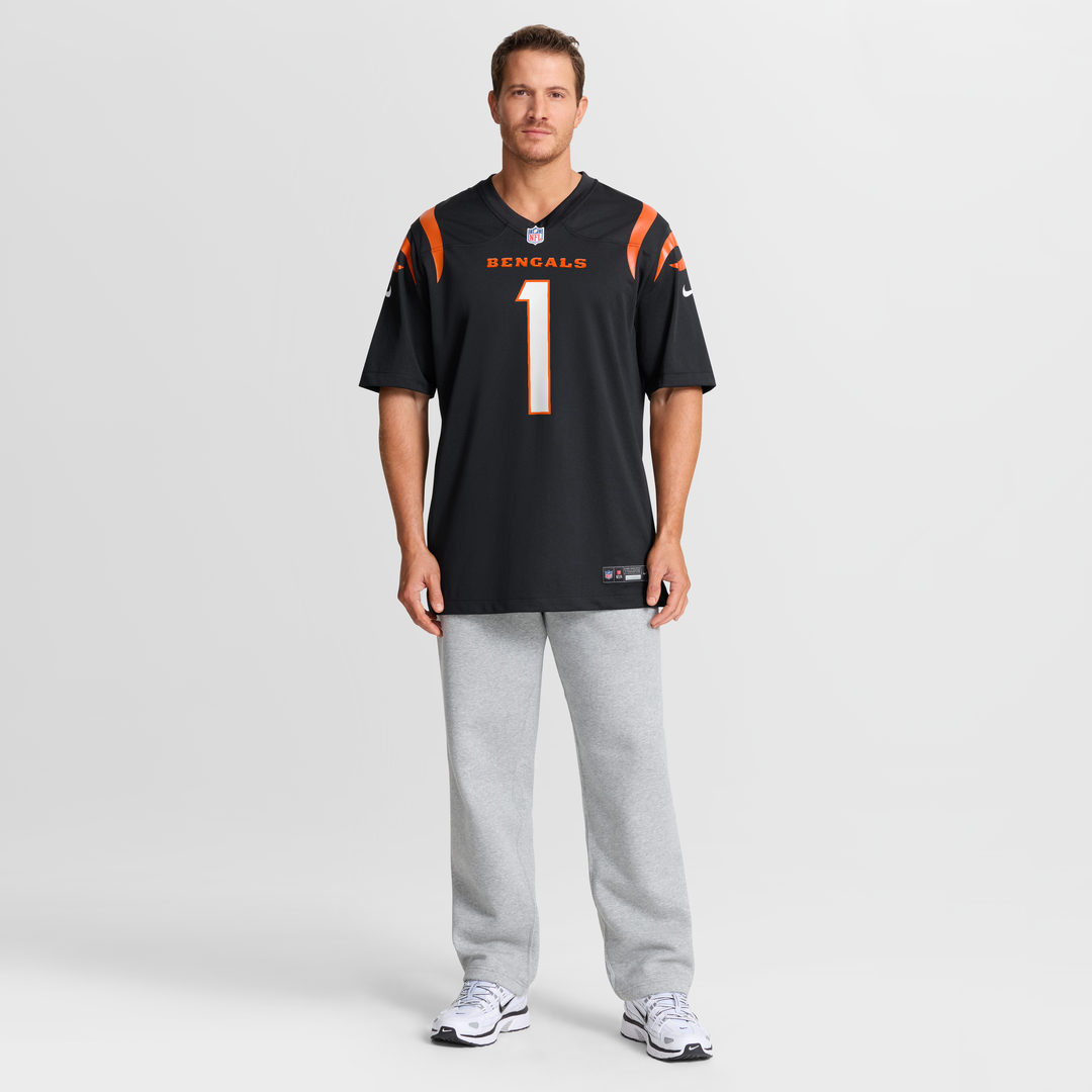 Cincinnati Bengals Number 1 Dad Black Game Jersey
