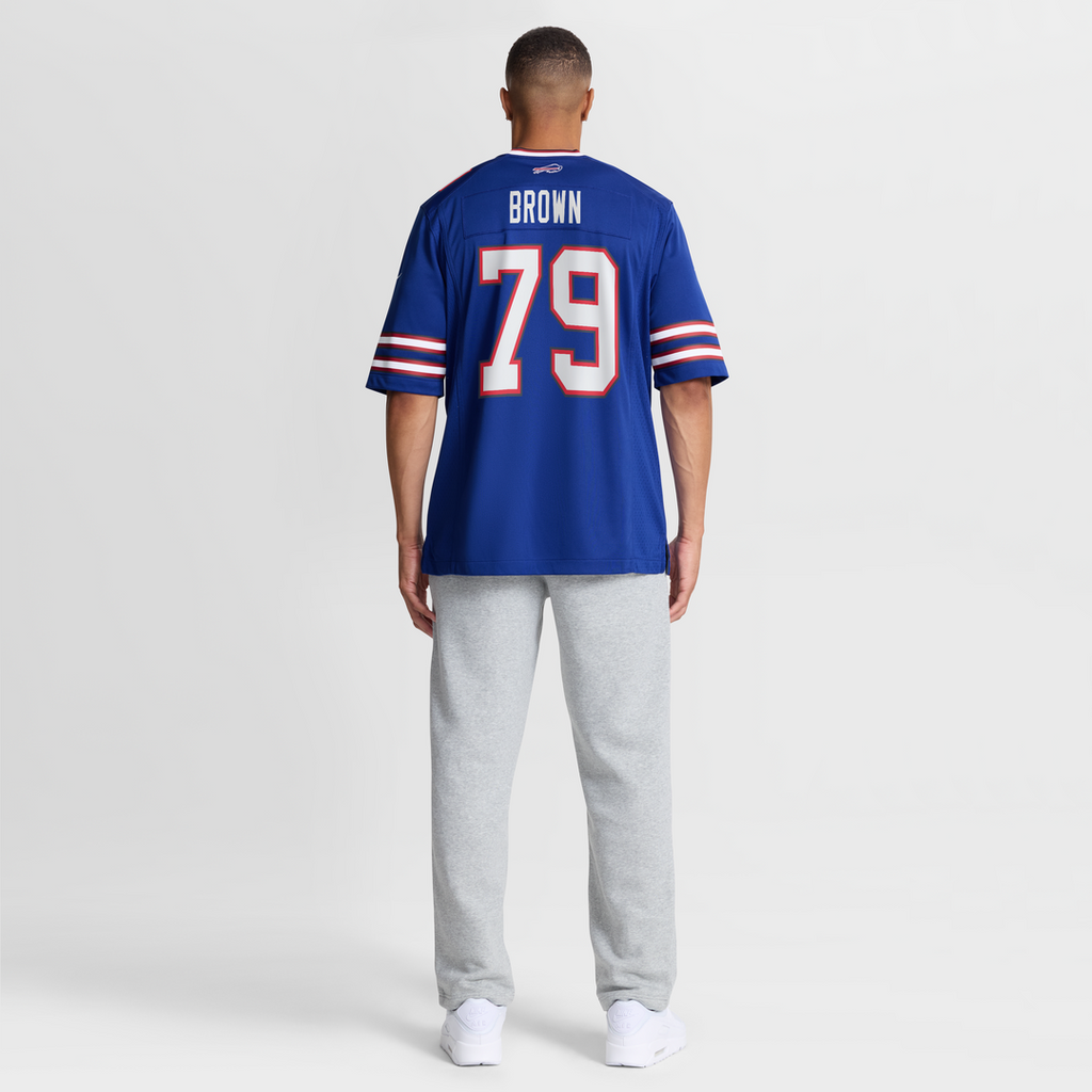 Buffalo Bills Ruben Brown Royal Game Retired Player Jersey