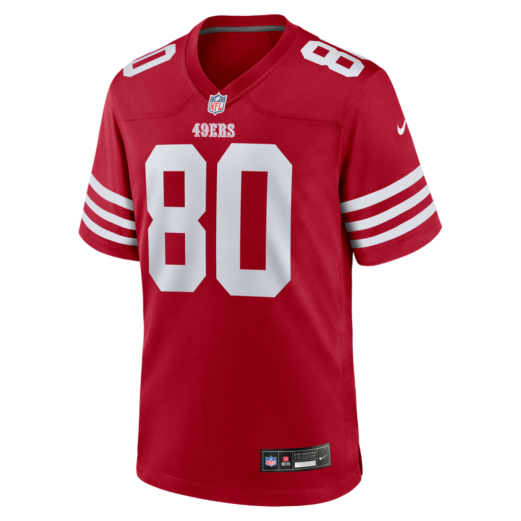San Francisco 49ers Jerry Rice Scarlet Retired Team Player Game Jersey