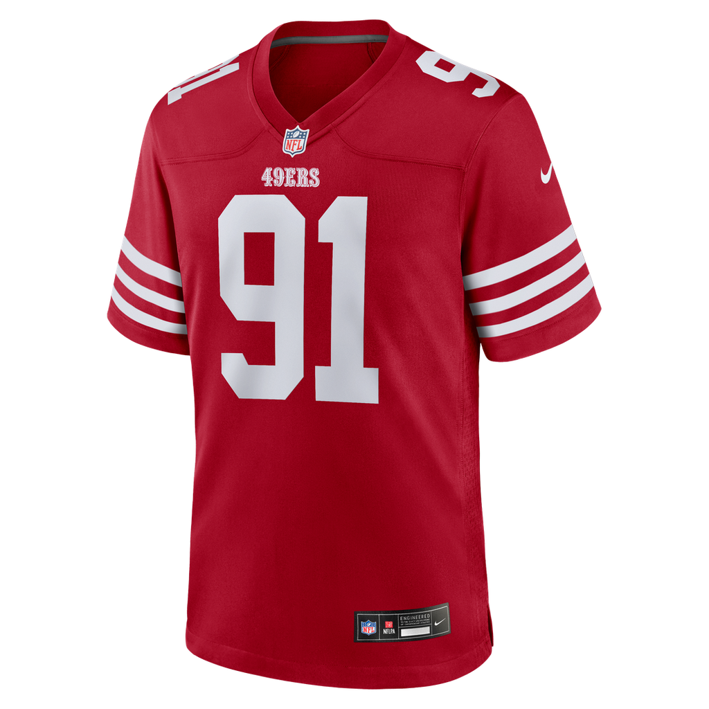 San Francisco 49ers Earnest Brown IV Scarlet Team Game Jersey