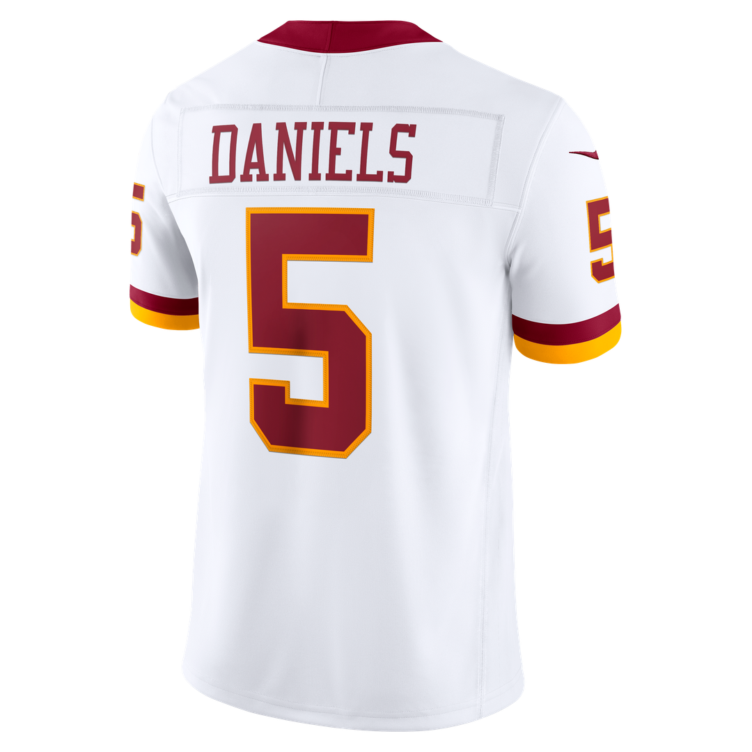Washington Commanders Jayden Daniels White Vapor F.U.S.E. Stitched Limited Jersey