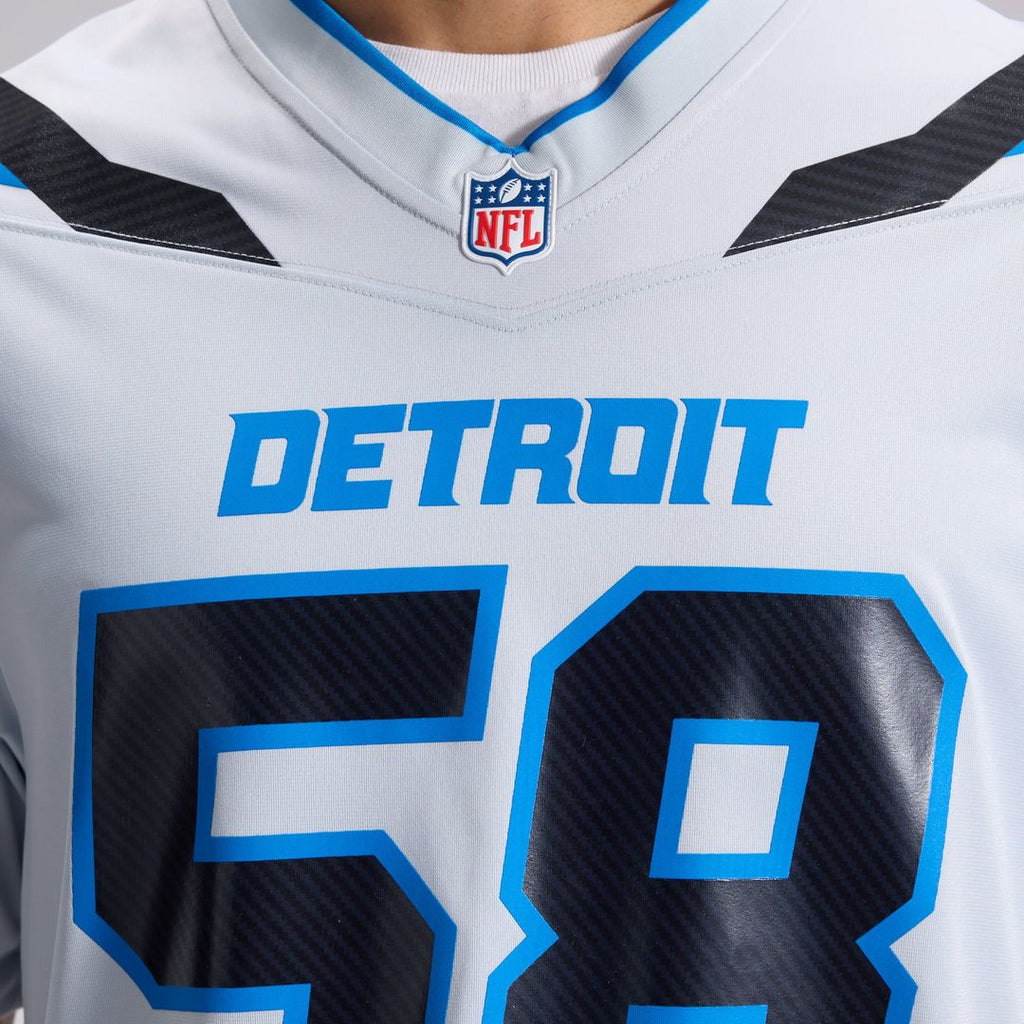 Detroit Lions Penei Sewell Silver 2026 Rivalries Collection Game Jersey