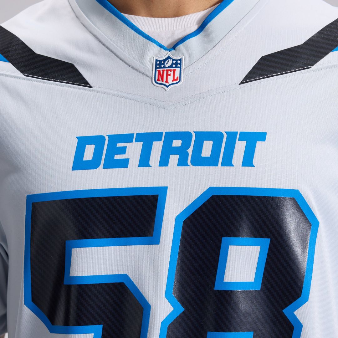 Detroit Lions Penei Sewell Silver 2026 Rivalries Collection Game Jersey
