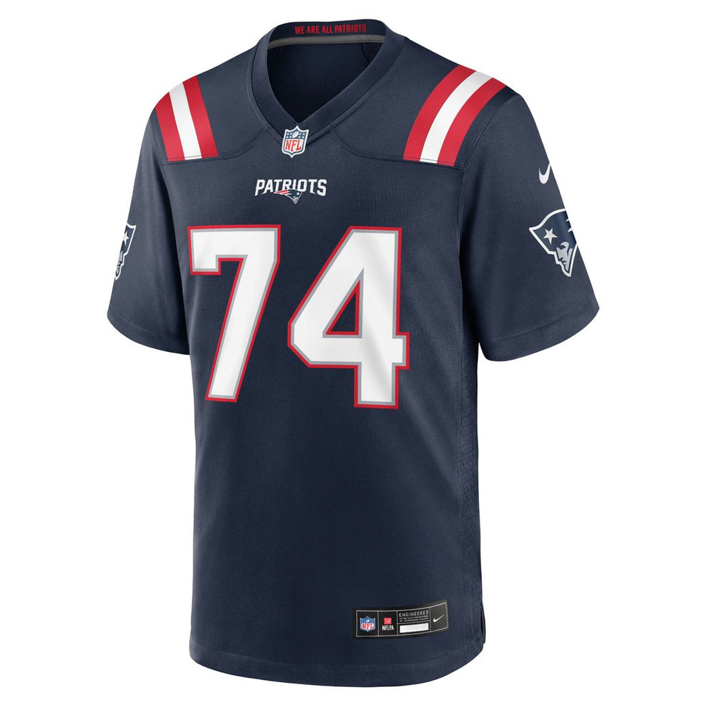 New England Patriots Caleb Lomu Navy Team Game Jersey