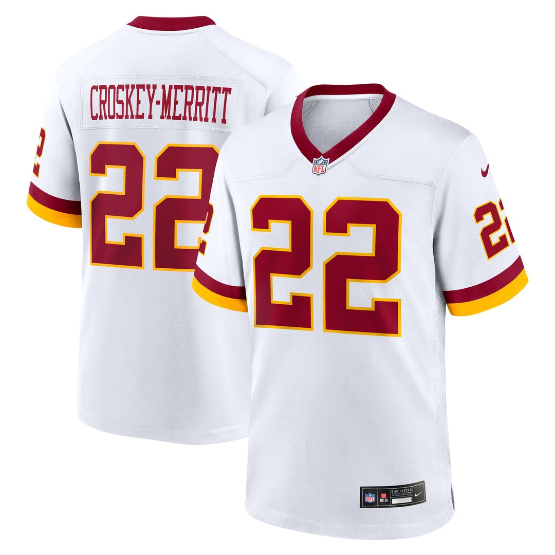 Washington Commanders Jacory Croskey-Merritt Black Hail Raiser Alternate Game Jersey