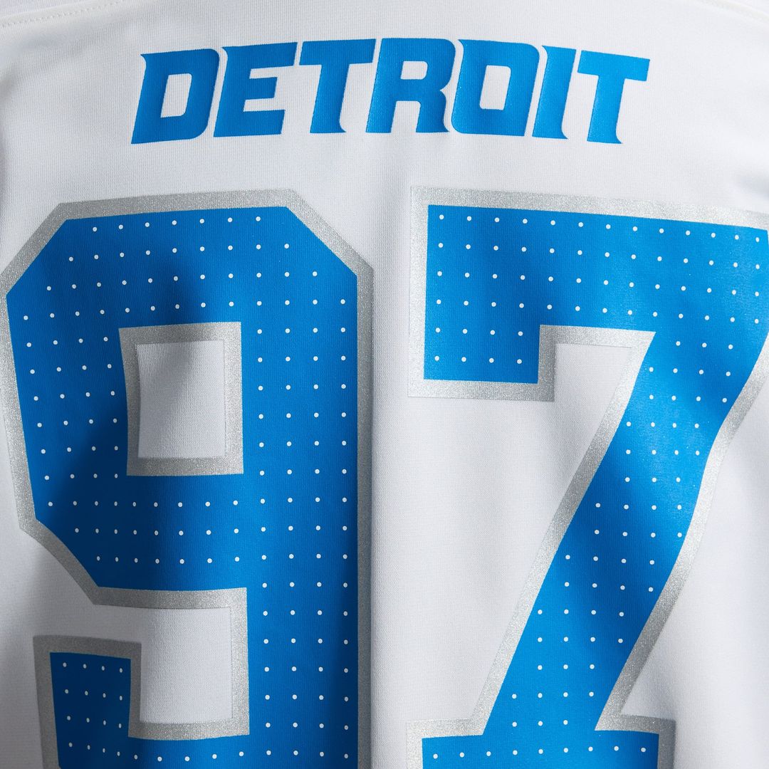 Detroit Lions Aidan Hutchinson Blue Game Jersey