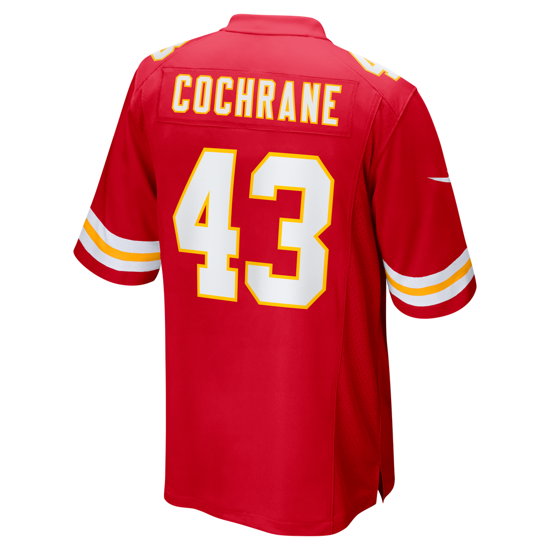 Kansas City Chiefs Jack Cochrane Red Game Player Jersey