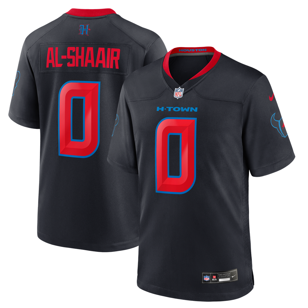 Houston Texans Azeez Al-Shaair Navy Alternate Game Jersey